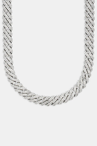 15MM Moissanite Prong Cuban Link Chain