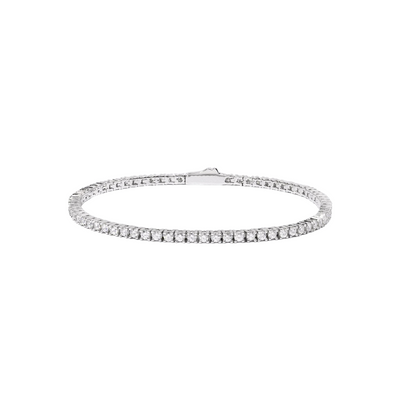 MOISSANITE TENNIS BRACELET. - 2MM WHITE GOLD