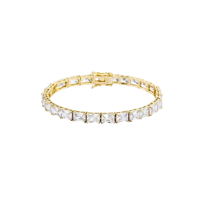 BAGUETTE TENNIS BRACELET - 6MM GOLD