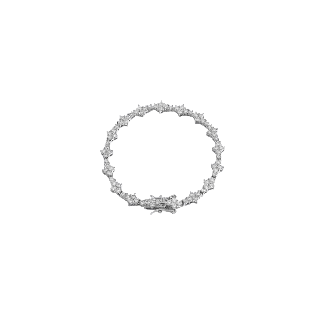 HONEYCOMB BRACELET. - 3MM WHITE GOLD