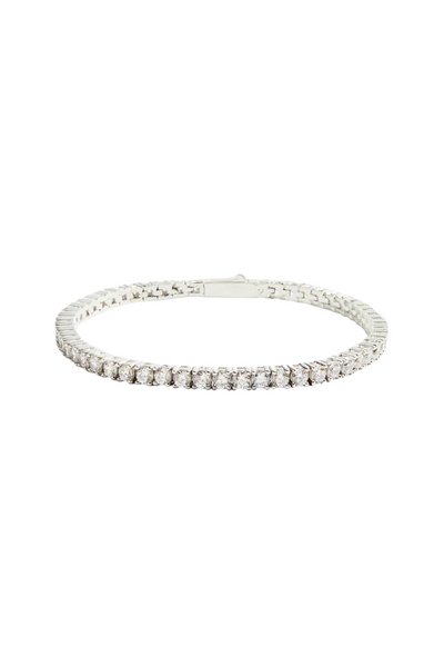 MOISSANITE TENNIS BRACELET. - 3MM WHITE GOLD