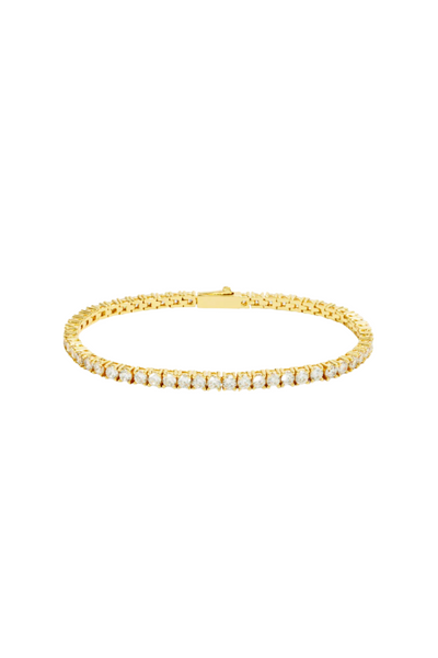 MOISSANITE TENNIS BRACELET.- 3MM  GOLD