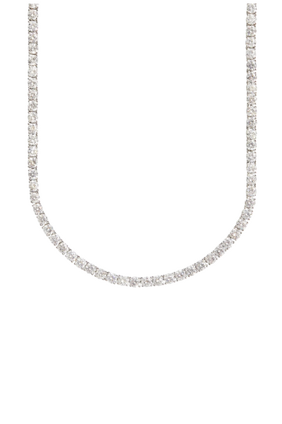 MOISSANITE TENNIS CHAIN. - 3MM WHITE GOLD