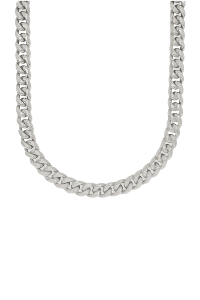 CLEAN BOXED CUBANA CHAIN. - 11MM WHITE GOLD