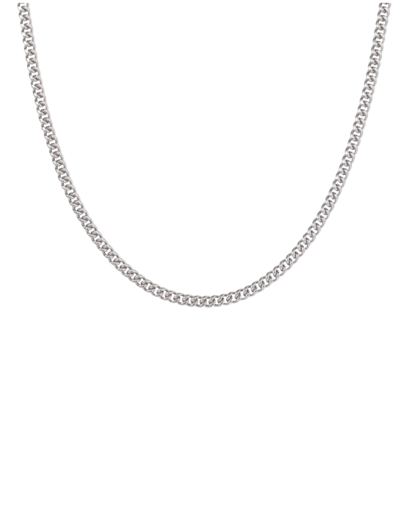 CLEAN CUBANA CHAIN. - 4MM WHITE GOLD