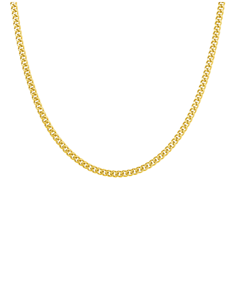 CLEAN CUBANA CHAIN. - 4MM GOLD