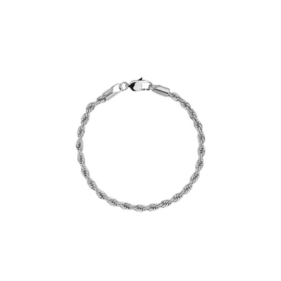 ROPE BRACELET 3MM- WHITE GOLD