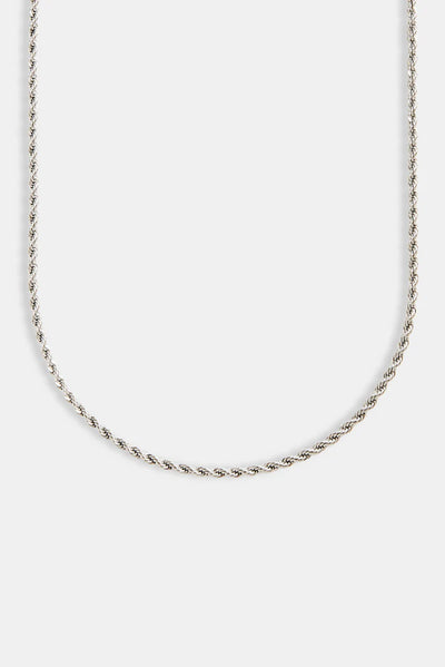 ROPE CHAIN 3MM - WHITE GOLD