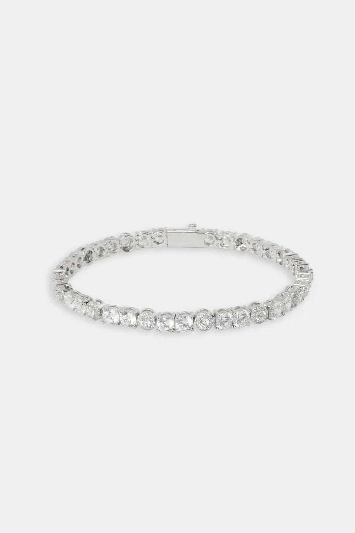 MOISSANITE TENNIS BRACELET. - 5MM WHITE GOLD