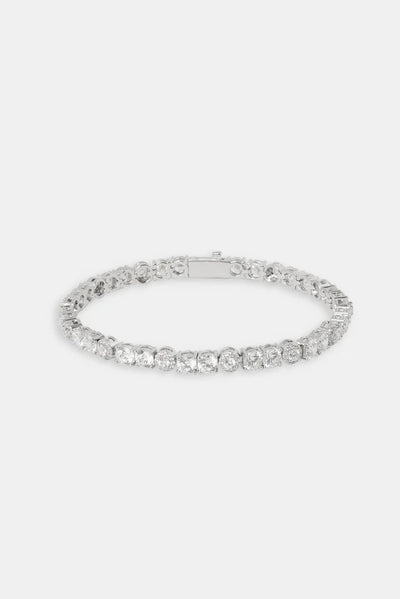 MOISSANITE TENNIS BRACELET. - 5MM WHITE GOLD