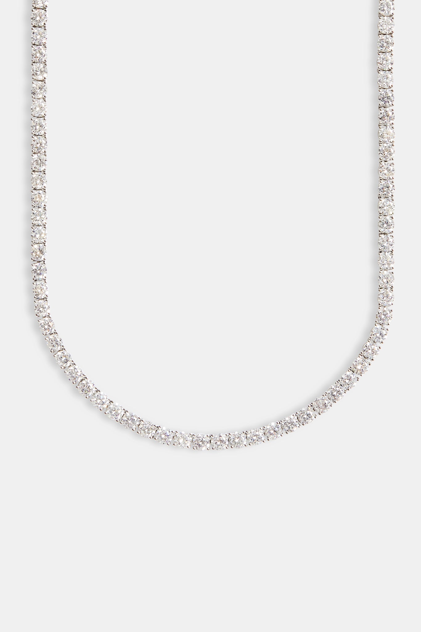 MOISSANITE TENNIS CHAIN. - 3MM WHITE GOLD