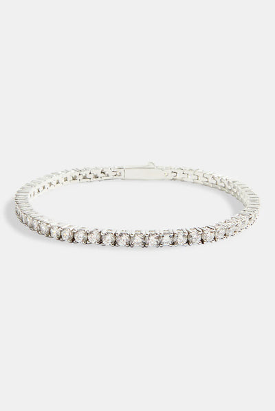 MOISSANITE TENNIS BRACELET. - 3MM WHITE GOLD