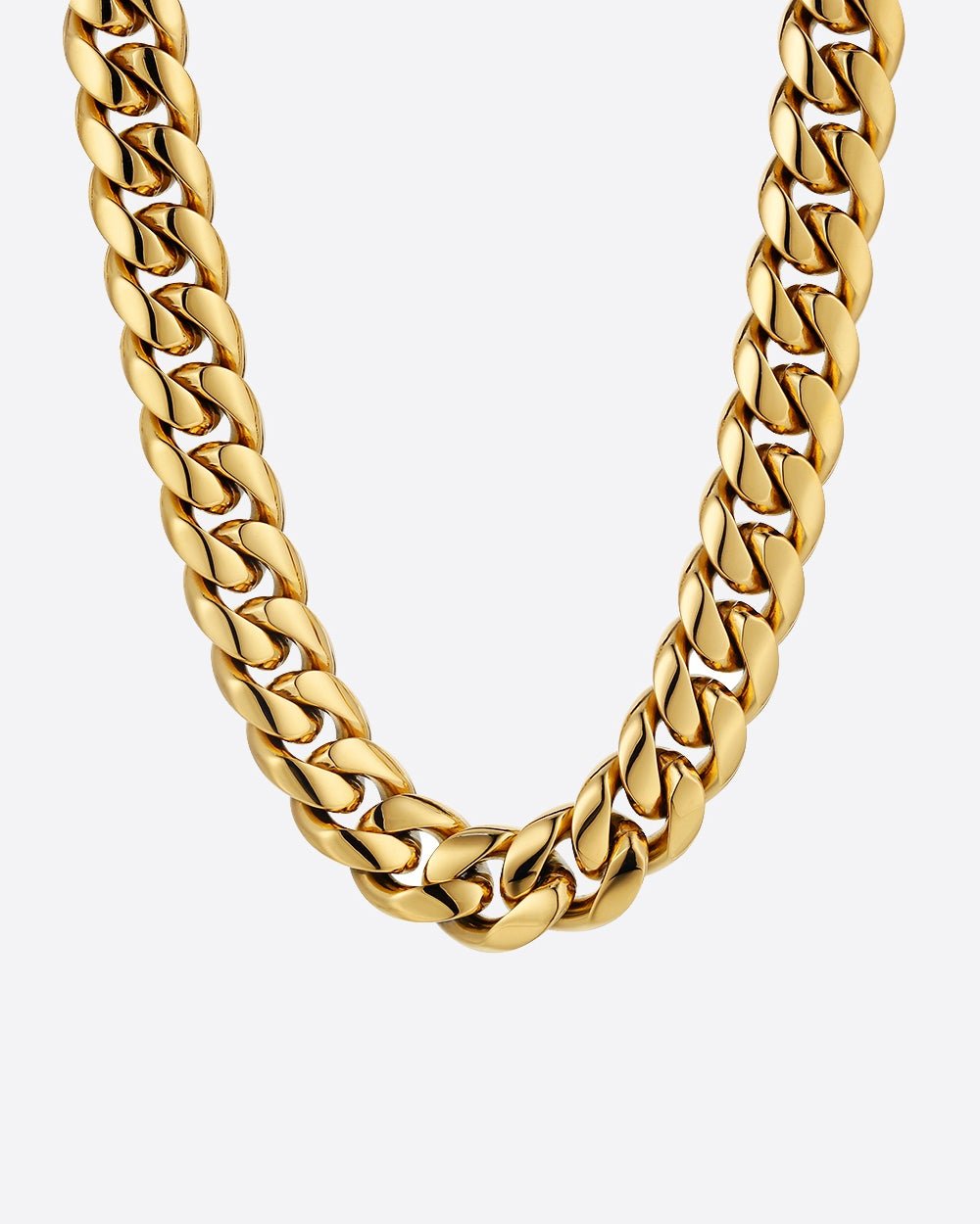 CLEAN CUBANA CHAIN. - 12MM  GOLD