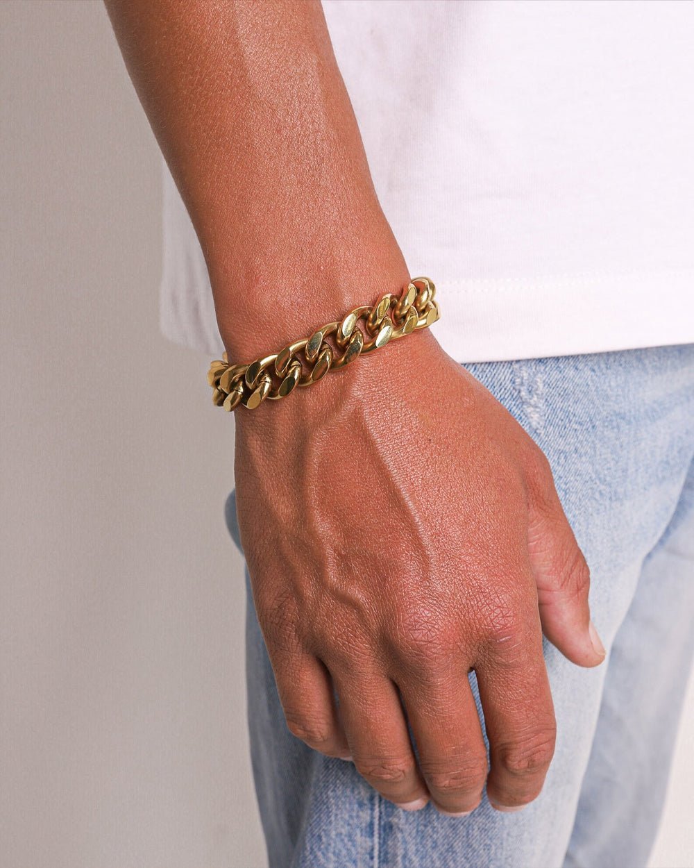 CLEAN CUBANA BRACELET. - 12MM 18K GOLD - Lazetti