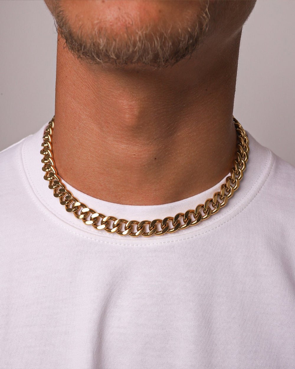 CLEAN CUBANA CHAIN. - 12MM  GOLD