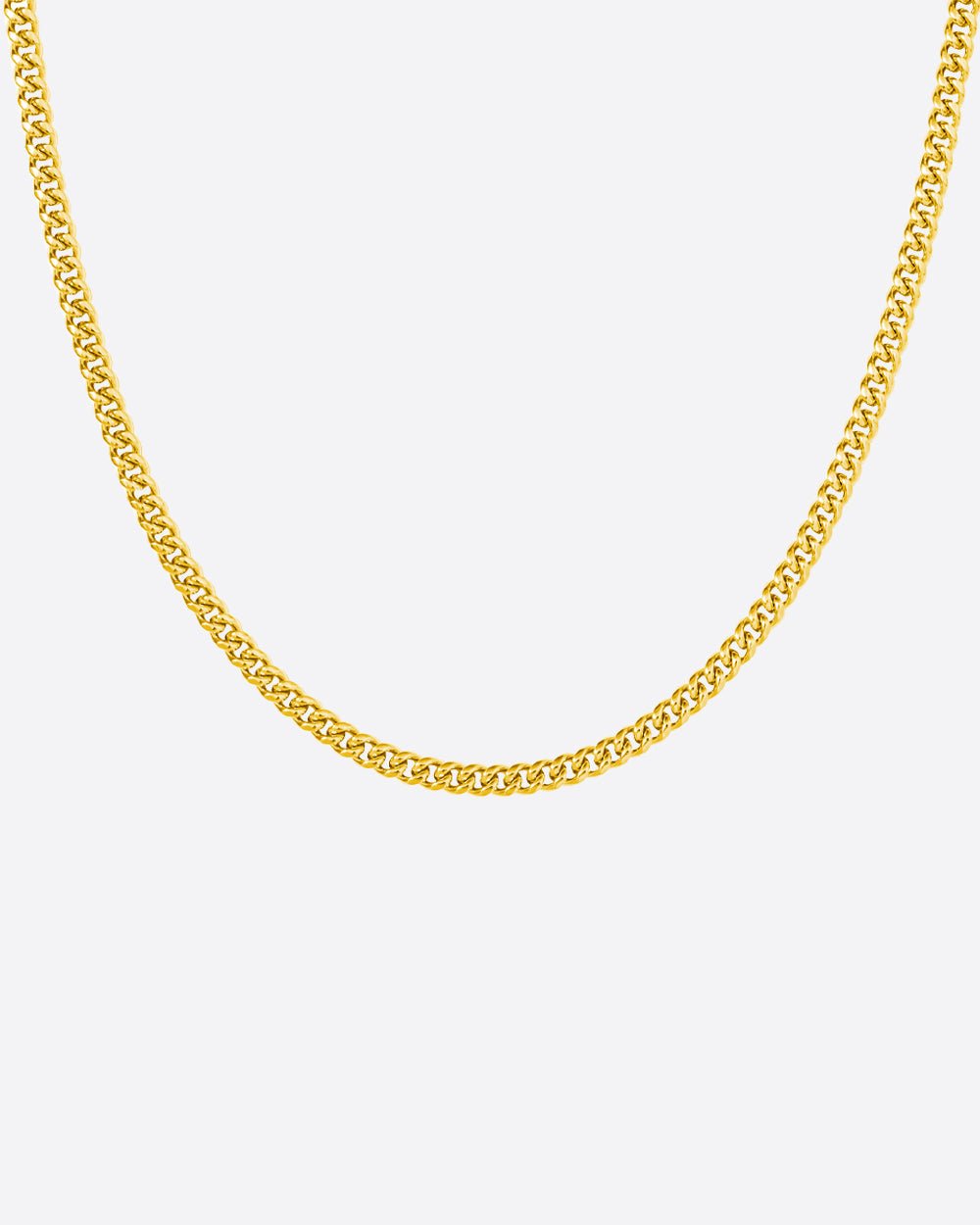 CLEAN CUBANA CHAIN. - 4MM GOLD