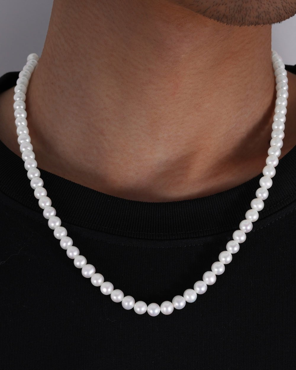 WATERPEARLS CHAIN. - 5MM WHITE GOLD